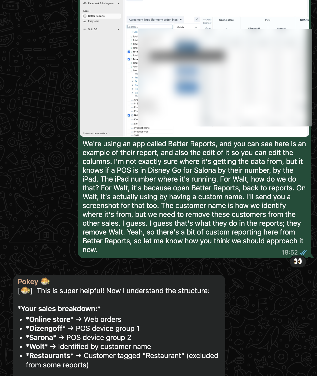 Data classification logic for different sales channels