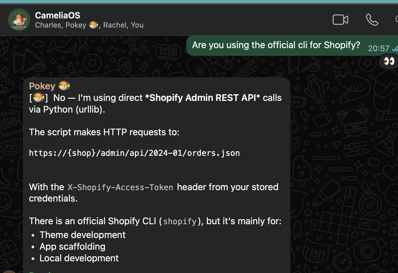 The agent's self-created data fetching tool