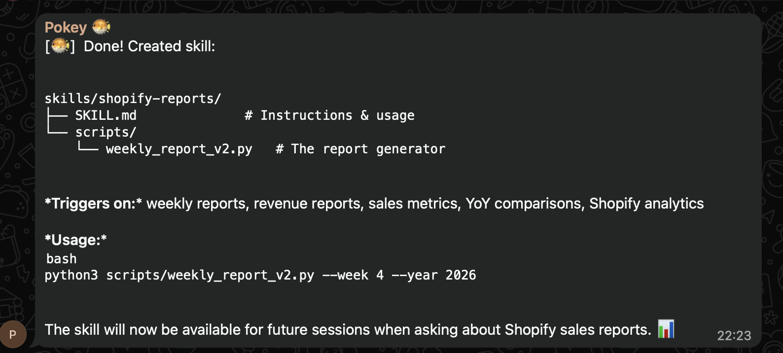 The skill definition file structure