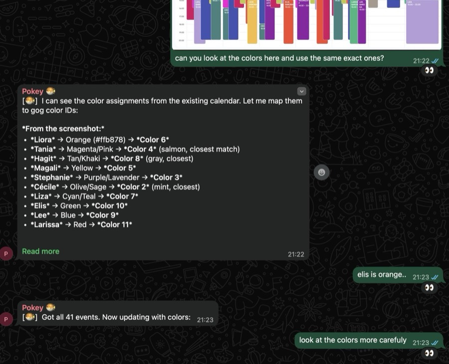 Color coding bug in the calendar output
